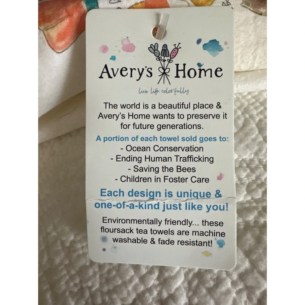 Avery's Home My Favorite Things About Fall Floursack Tea Towel New